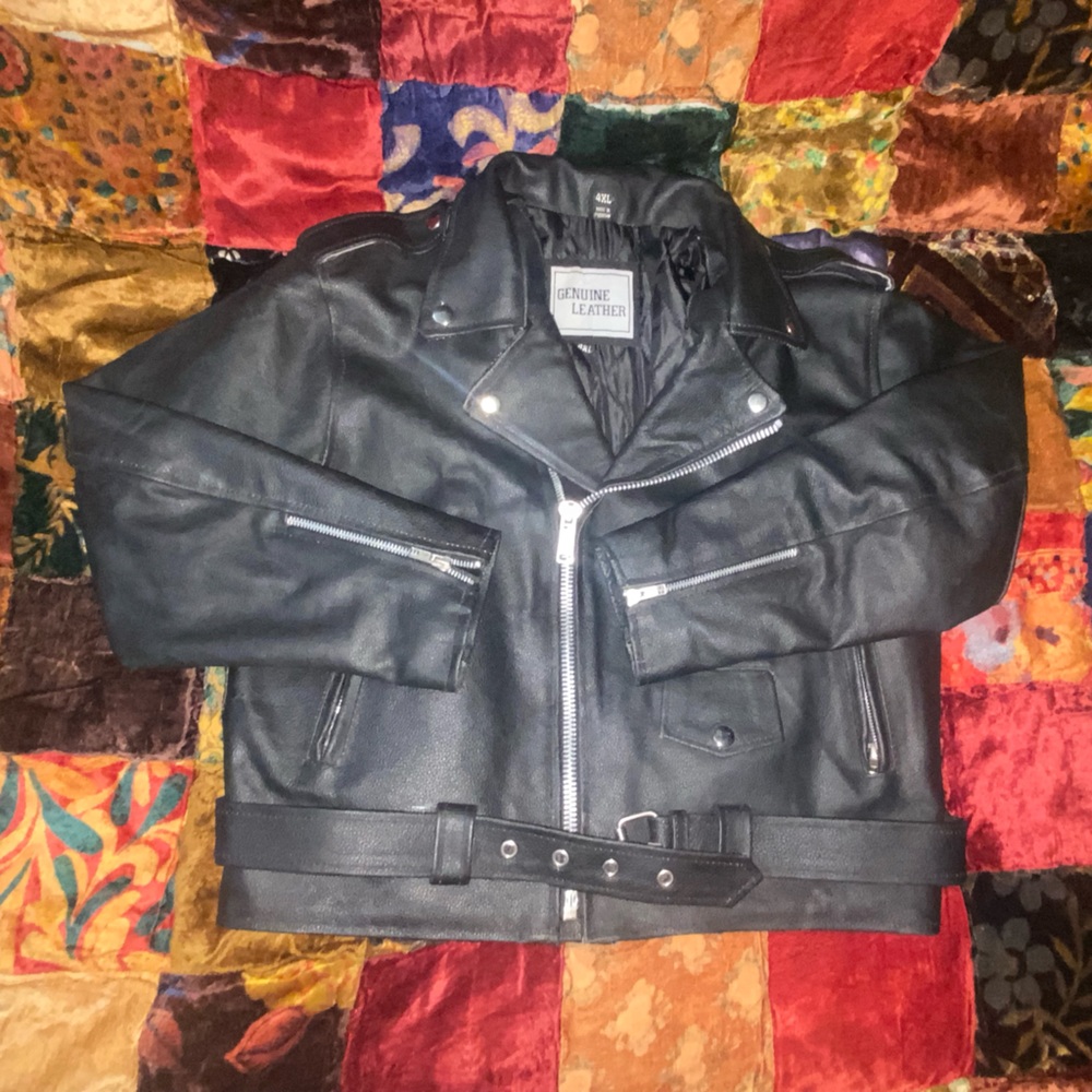 Kid genuine leather jacket